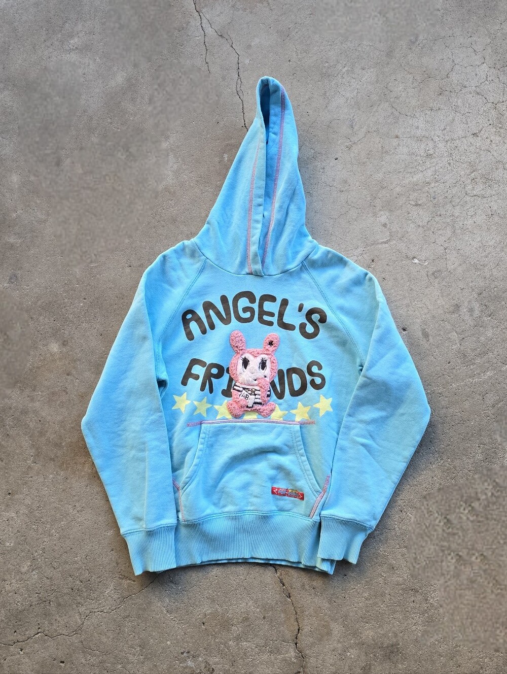y2k Angel Blue Friends Kawaii Hoodie 140 J Fashion Blue Kids Girls